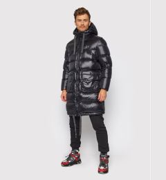 Снимка на Trussardi Пухено яке 52S00628 Черен Regular Fit