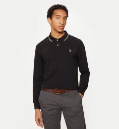 Снимка на U.S. Polo Assn. Тениска с яка и копчета MUP2255 Черен Regular Fit