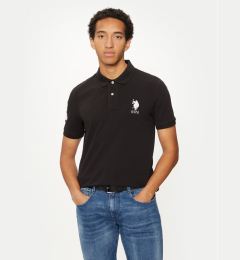 Снимка на U.S. Polo Assn. Тениска с яка и копчета MUP3313 Черен Regular Fit