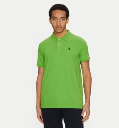 Снимка на U.S. Polo Assn. Тениска с яка и копчета MUP3637 Зелен Regular Fit