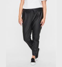 Снимка на Vero Moda Curve Панталони от имитация на кожа 10225775 Черен Regular Fit
