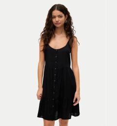 Снимка на Vero Moda Лятна рокля Bumpy 10325283 Черен Loose Fit