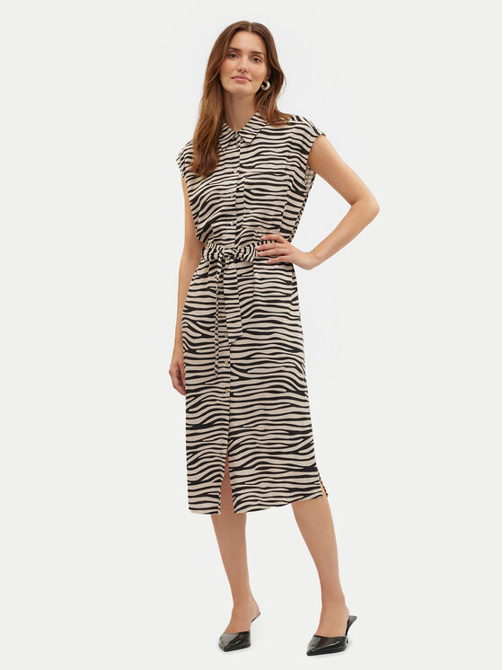 Снимка на Vero Moda Рокля тип риза Mymilo 10282532 Бежов Regular Fit