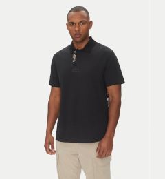 Снимка на Versace Jeans Couture Тениска с яка и копчета 78GAG627 Черен Regular Fit