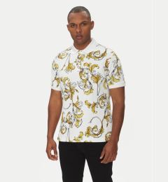 Снимка на Versace Jeans Couture Тениска с яка и копчета 78GAG6S0 Бял Regular Fit