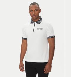 Снимка на Versace Jeans Couture Тениска с яка и копчета 78GAGT02 Бял Regular Fit