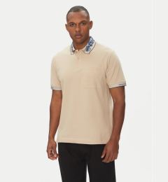Снимка на Versace Jeans Couture Тениска с яка и копчета 78GAGT04 Бежов Regular Fit