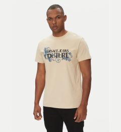 Снимка на Versace Jeans Couture Тишърт 78GAHC05 Бежов Regular Fit