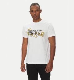 Снимка на Versace Jeans Couture Тишърт 78GAHC05 Бял Regular Fit