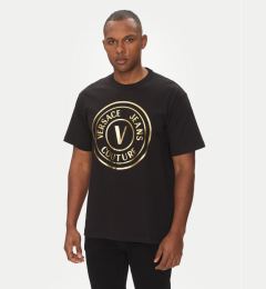 Снимка на Versace Jeans Couture Тишърт 78GAHT01 Черен Regular Fit