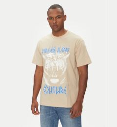 Снимка на Versace Jeans Couture Тишърт 78GAHT06 Бежов Regular Fit
