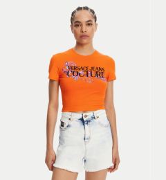 Снимка на Versace Jeans Couture Тишърт 78HAHC05 Оранжев Slim Fit