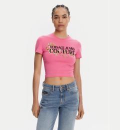 Снимка на Versace Jeans Couture Тишърт 78HAHC05 Розов Slim Fit