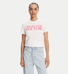 Снимка на Versace Jeans Couture Тишърт 78HAHE05 Бял Regular Fit