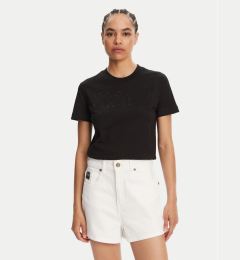 Снимка на Versace Jeans Couture Тишърт 78HAHS04 Черен Regular Fit