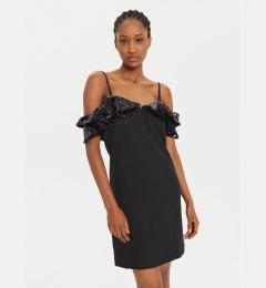 Снимка на ViCOLO Коктейлна рокля TS0352 Черен Regular Fit