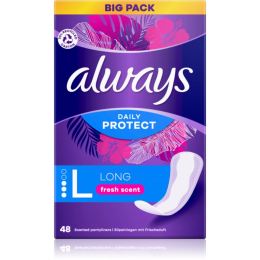 Снимка на Always Daily Protect Long Fresh Scent дамски превръзки парфюмиран 48 бр.