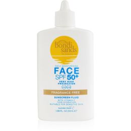 Снимка на Bondi Sands SPF 50+ Fragrance Free слънцезащитен флуид за лице без парфюм SPF 50+ 50 мл.