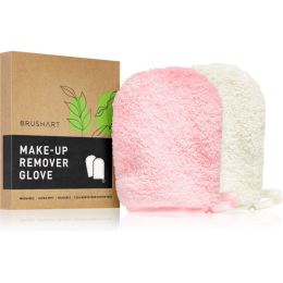 Снимка на BrushArt Home Salon Make-up remover gloves ръкавици за почистване на грим PINK, CREAM 2 бр.