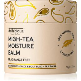 Снимка на delhicious MIGH-TEA MOISTURE BALM мултифункционален балсам за много суха и чувствителна кожа без парфюм 50 гр.