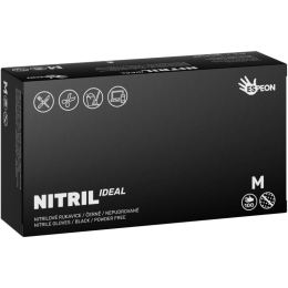 Снимка на Espeon Nitril Ideal3 Black нитрилни ръкавици без пудра размер M 100 бр.