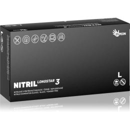Снимка на Espeon Nitril Longstar3 Black нитрилни ръкавици без пудра размер L 2x50 бр.