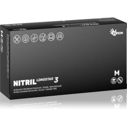 Снимка на Espeon Nitril Longstar3 Black нитрилни ръкавици без пудра размер M 2x50 бр.