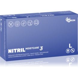 Снимка на Espeon Nitril Moistcare3 Dark Blue нитрилни ръкавици без пудра с хидратиращ ефект размер L 2x50 бр.