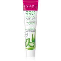 Снимка на Eveline Cosmetics 99% Natural Aloe Vera успокояващ епилационен крем бикини линия и подмишници 125 мл.