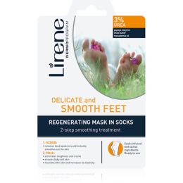Снимка на Lirene Foot Care регенерация на кожата по ходилата в две стъпки пилинг + маска под формата на чорапи 3% Urea 1 чифт