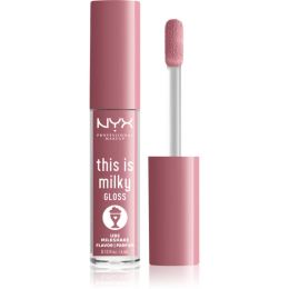 Снимка на NYX Professional Makeup This is Milky Gloss Milkshakes хидратиращ блясък за устни парфюмиран цвят 11 Ube Milkshake 4 мл.
