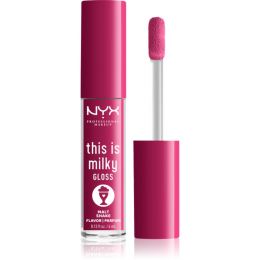 Снимка на NYX Professional Makeup This is Milky Gloss Milkshakes хидратиращ блясък за устни парфюмиран цвят 12 Malt Shake 4 мл.