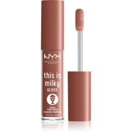 Снимка на NYX Professional Makeup This is Milky Gloss Milkshakes хидратиращ блясък за устни парфюмиран цвят 20 Milk The Coco 4 мл.