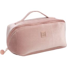 Снимка на SOSU Cosmetics Luxury Velvet Vanity Bag козметична чанта- дамска ,голяма цвят Nude 1 бр.