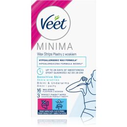 Снимка на Veet Minima Hypoallergenic восъчни ленти за епилация на бикини зоната 16 бр.