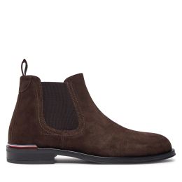 Снимка на Боти тип челси Tommy Hilfiger Core Rwb Hilfiger Suede Chelsea FM0FM04757 Кафяв
