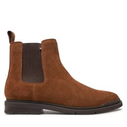 Снимка на Боти тип челси Tommy Hilfiger Flexible Hilfiger Suede Chelsea FM0FM05102 Кафяв