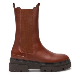 Снимка на Боти тип челси Tommy Hilfiger Monochromatic Chelsea Boot FW0FW06730 Кафяв