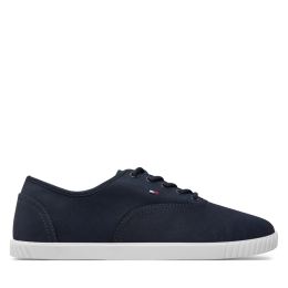 Снимка на Гуменки Tommy Hilfiger Canvas Lace Up Sneaker FW0FW07805 Тъмносин