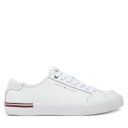 Снимка на Гуменки Tommy Hilfiger Core Corporate Vulc Leather FM0FM05399 Бял