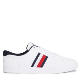 Снимка на Гуменки Tommy Hilfiger Iconic Vulc Stripes Mesh FM0FM05072 Бял