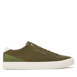 Снимка на Гуменки Tommy Hilfiger Th Hi Vulc Low Summer Cvs FM0FM05056 Зелен