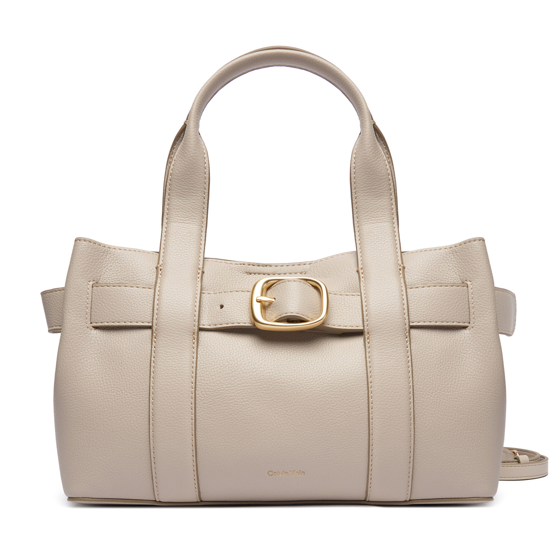 Снимка на Дамска чанта Calvin Klein Buckle Mini Tote With Strap LV04F3295G Бежов