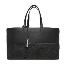 Снимка на Дамска чанта Calvin Klein Ck Mixmedia Shopper_Raffia K60K613167 Черен