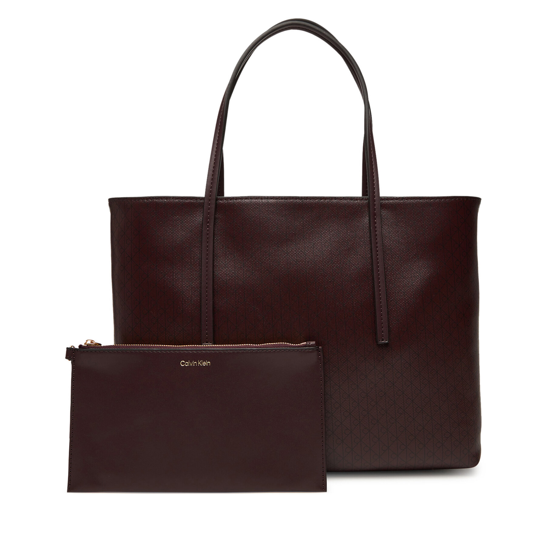 Снимка на Дамска чанта Calvin Klein Emblem Aop Small Tote LV04F3267G Бордо