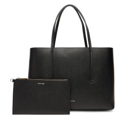 Снимка на Дамска чанта Calvin Klein Foil Logo Small Tote LV04F3275G Черен