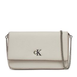 Снимка на Дамска чанта Calvin Klein Jeans Minimal Monogram Ew Flap Ph/Cb19 LV04K1027G Бежов