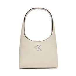 Снимка на Дамска чанта Calvin Klein Jeans Minimal Monogram Shoulder Bag K60K610843 Екрю