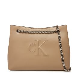 Снимка на Дамска чанта Calvin Klein Jeans Sculpted Chain Shoulder Bag LV04K3163G Бежов
