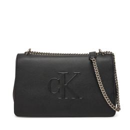 Снимка на Дамска чанта Calvin Klein Jeans Sculpted Ew Flap Conv Chain LV04K3035G Черен